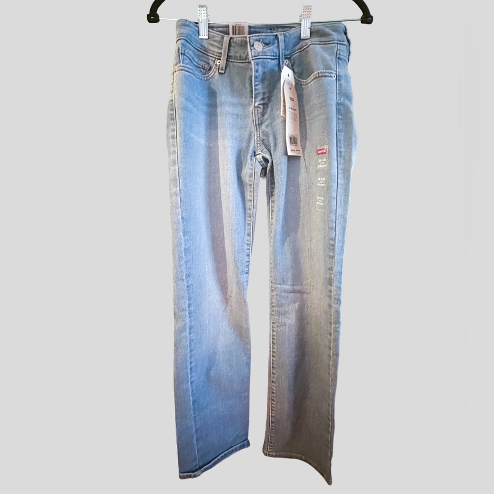 Levi’s 714 Sky Blue Mid Rise Straight Jeans 26x30 NWT